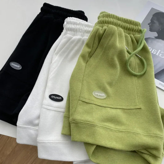 Shorts Femininos Casual — Pernas Largas, Cordão, Bolsos, Cintura Média | 5 Cores | S a XXL