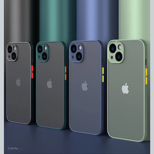 Capa iPhone Anti-Choque Armadura Pára-Choques — Silicone + Plástico, 4 Cores