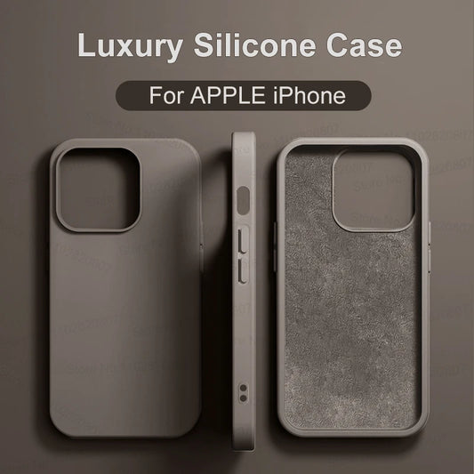 Capa Silicone Líquido WANZP | À Prova de Choque | iPhone 11 ao 17 Pro Max Air | 8 Cores