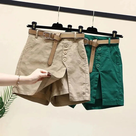 Shorts Saia Linha A com Botões | Estilo Coreano | 4 Cores