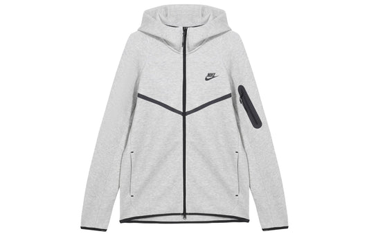 Jaqueta Nike WINDRUNNER Tech Casual, Moderna e Simples com Capuz para Homens, Cor Cinza