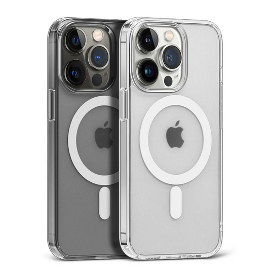 Capa Transparente MagSafe | Magnética | iPhone 11 ao 17 | Anti-riscos | Carregamento Sem Fios
