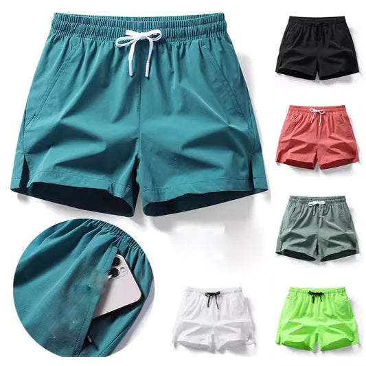 Calções de Fitness Masculinos — Multicoloridos, Respiráveis e Secagem Rápida