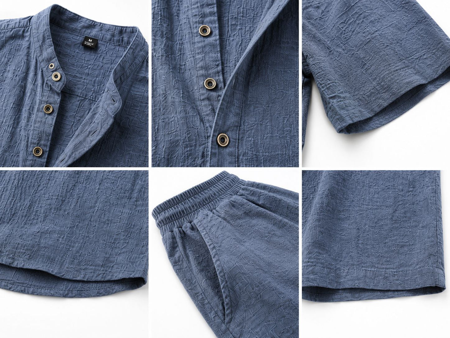 Conjunto Masculino | Camisa Cardigã Manga Curta + Calções