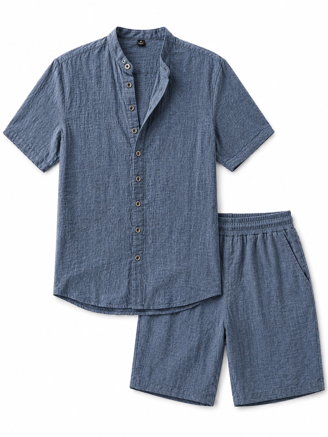 Conjunto Masculino | Camisa Cardigã Manga Curta + Calções