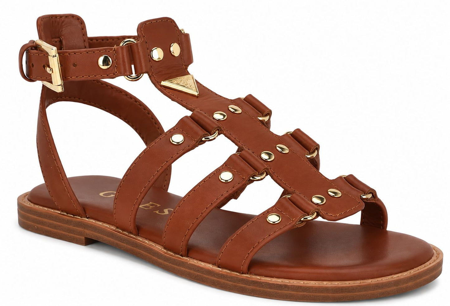 GUESS Graydee – Sandália Gladiadora Feminina | Castanho Médio
