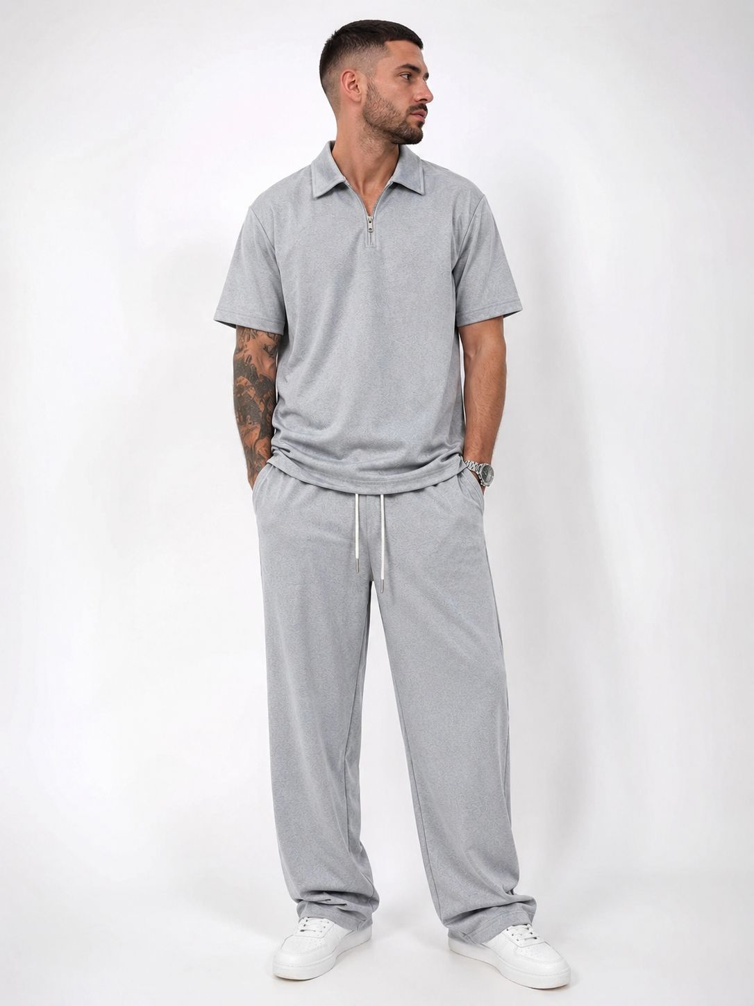 Conjunto Casual Masculino em Malha Waffle