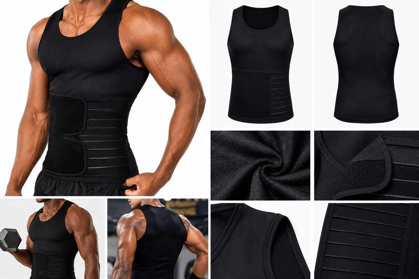 Colete Modelador Masculino | Fitness | Dupla Cintura