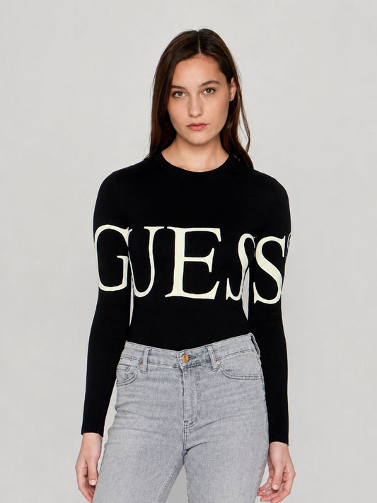 LOGO BODY — Camisola de Manga Comprida Guess | Jet Black