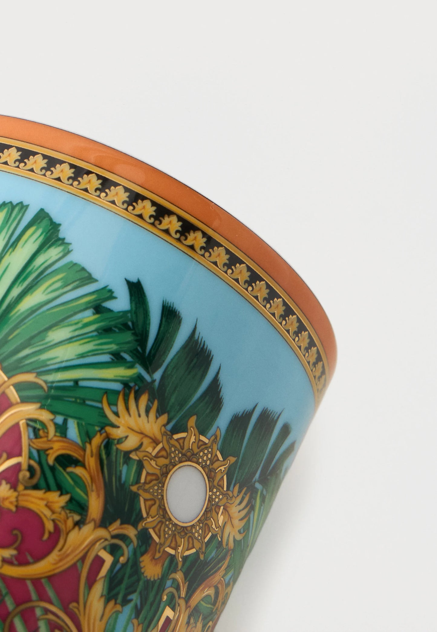 MUG WITH HANDLE — Chávena de Porcelana Versace | Orange/Green/Multi