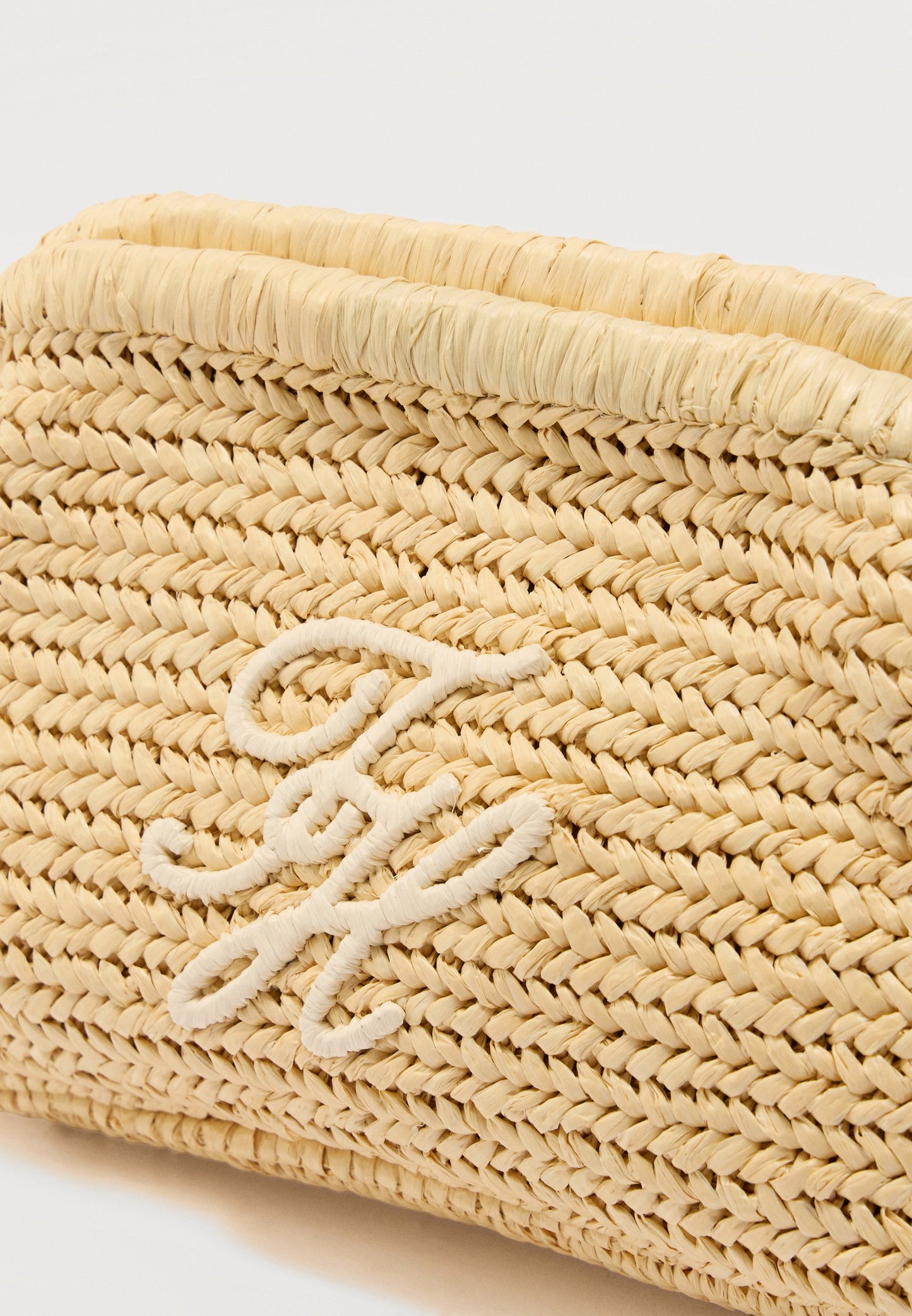 Tommy Hilfiger | RAFFIA TEXTURED LOGO CLUTCH Carteira de Mão Bege