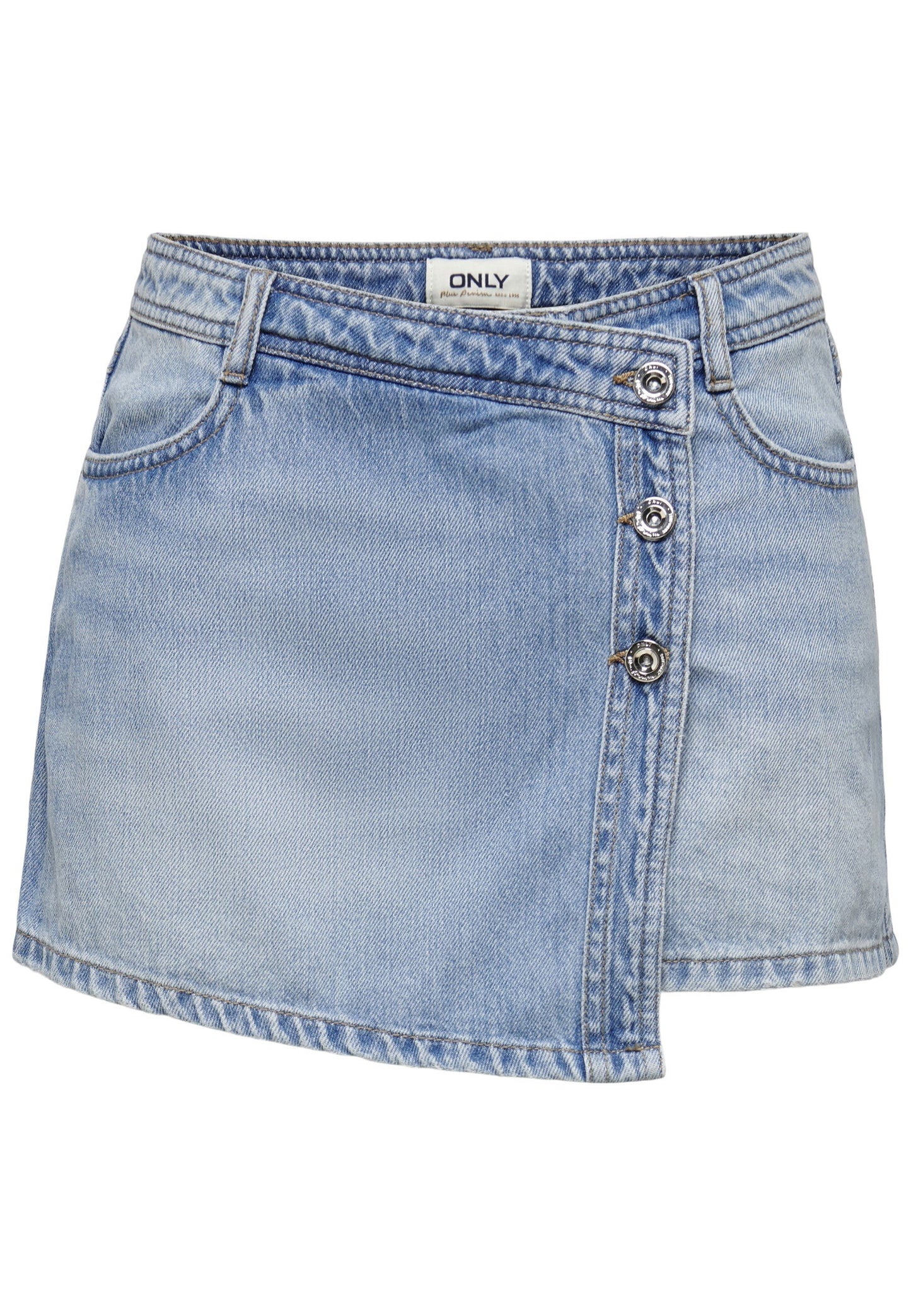 ONLY | ONLLESLY SKORT Saia-Calção Ganga Azul Claro | 100% Algodão
