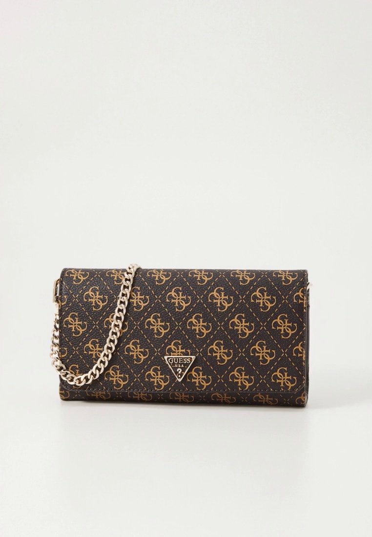 Guess | NOELLE II XBODY FLAP ORGANIZER Mala a Tiracolo Castanha Logo | Couro Sintético