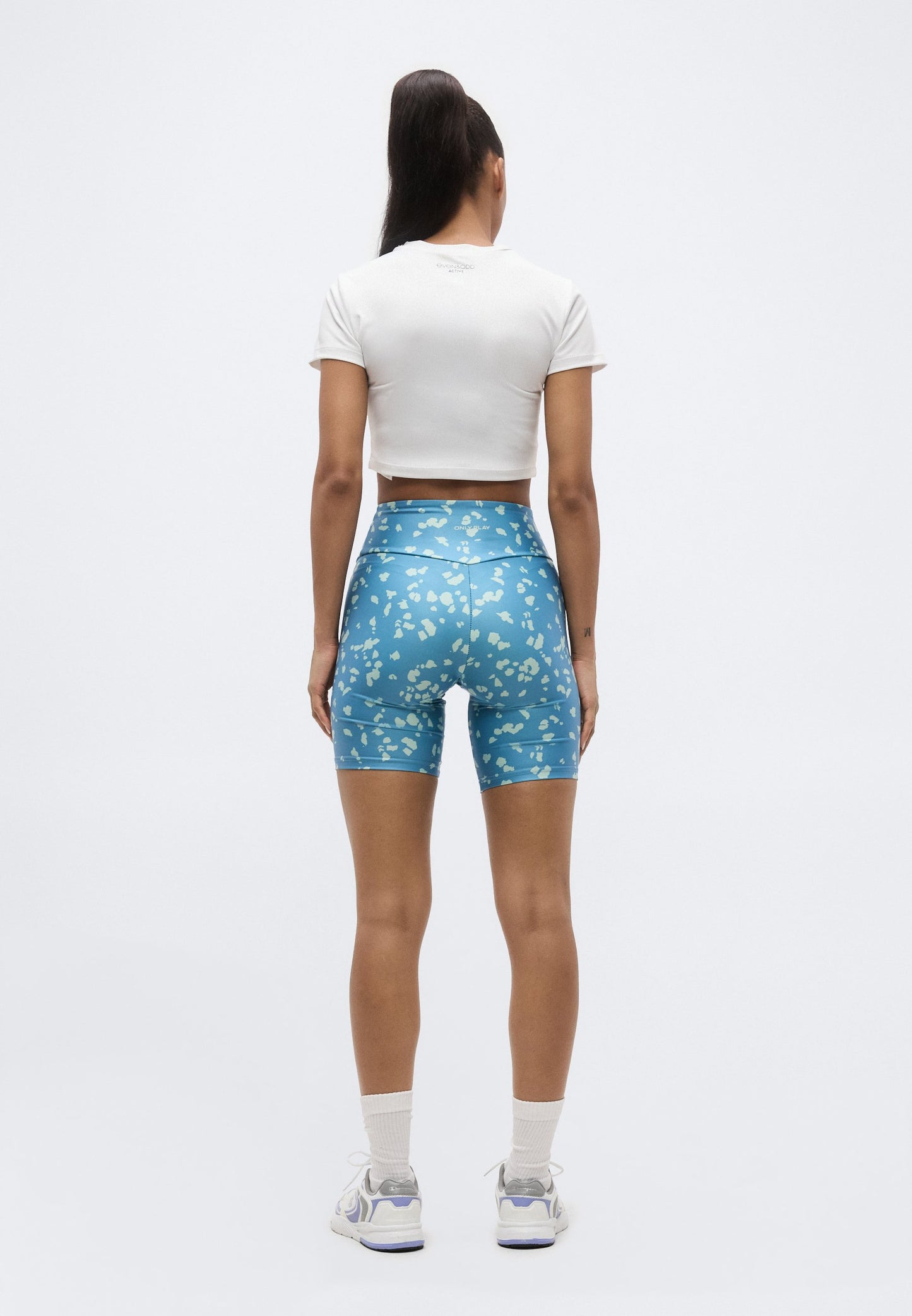 ONLY Play | ONPRONDA SHORTS Leggings Azul Niagara | Cintura Alta Treino
