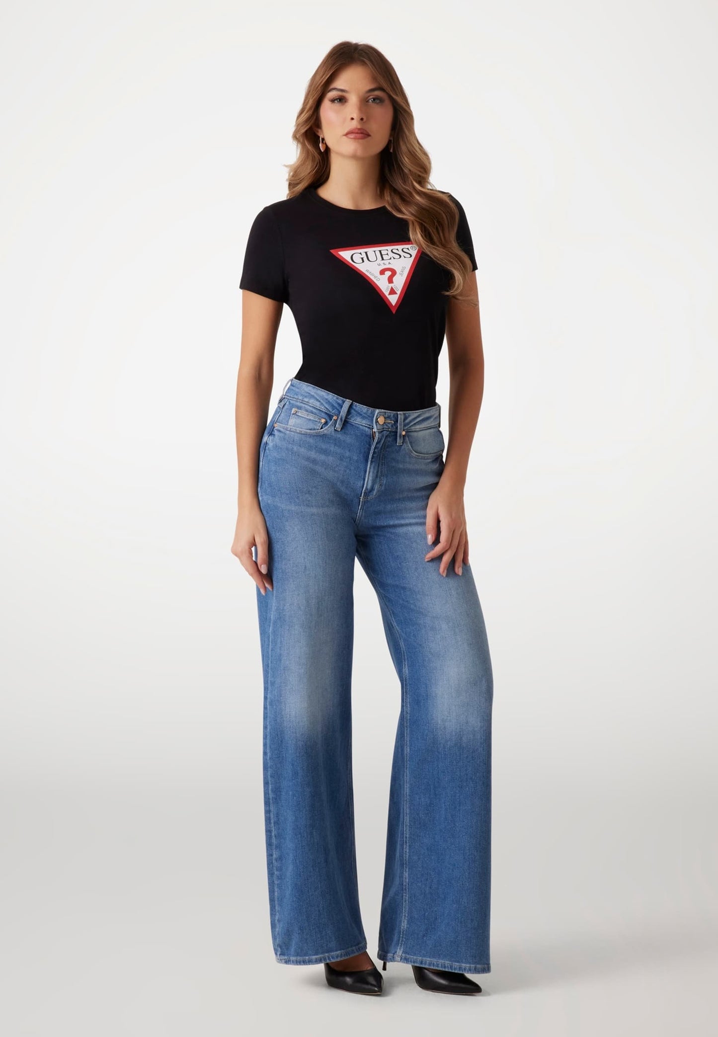 ORIGINAL TEE — T-Shirt Estampada Guess | Jet Black