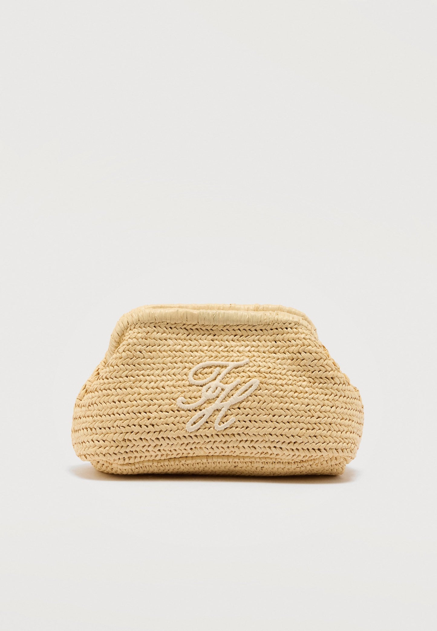 Tommy Hilfiger | RAFFIA TEXTURED LOGO CLUTCH Carteira de Mão Bege