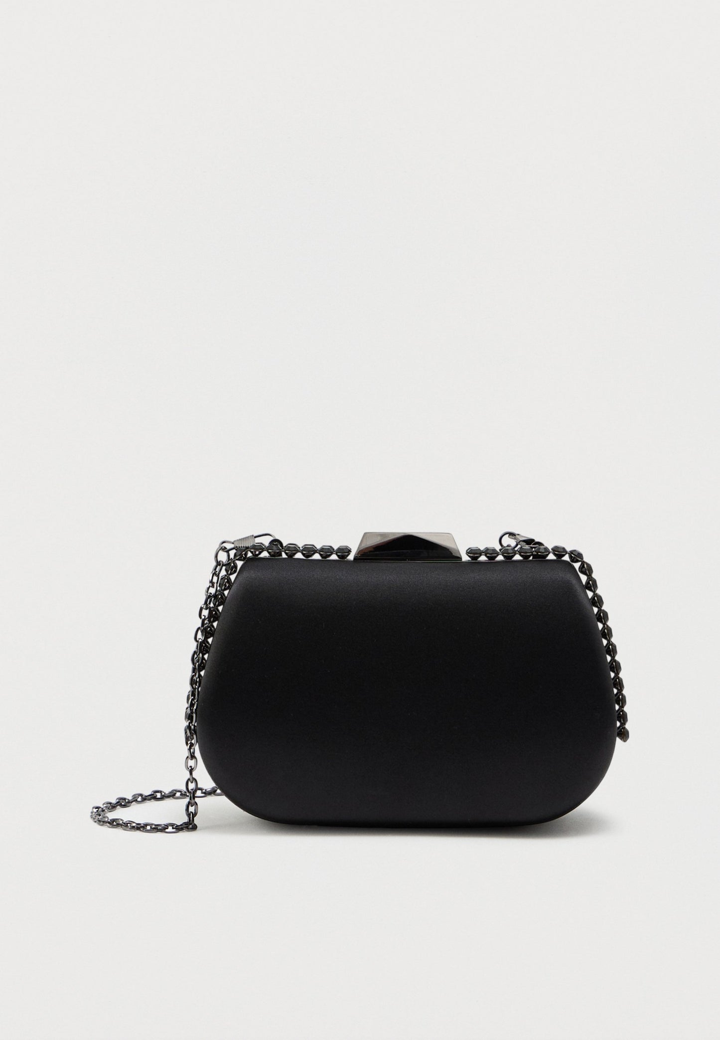 Mascara | Clutch Bag Preta com Strass e Alça a Tiracolo